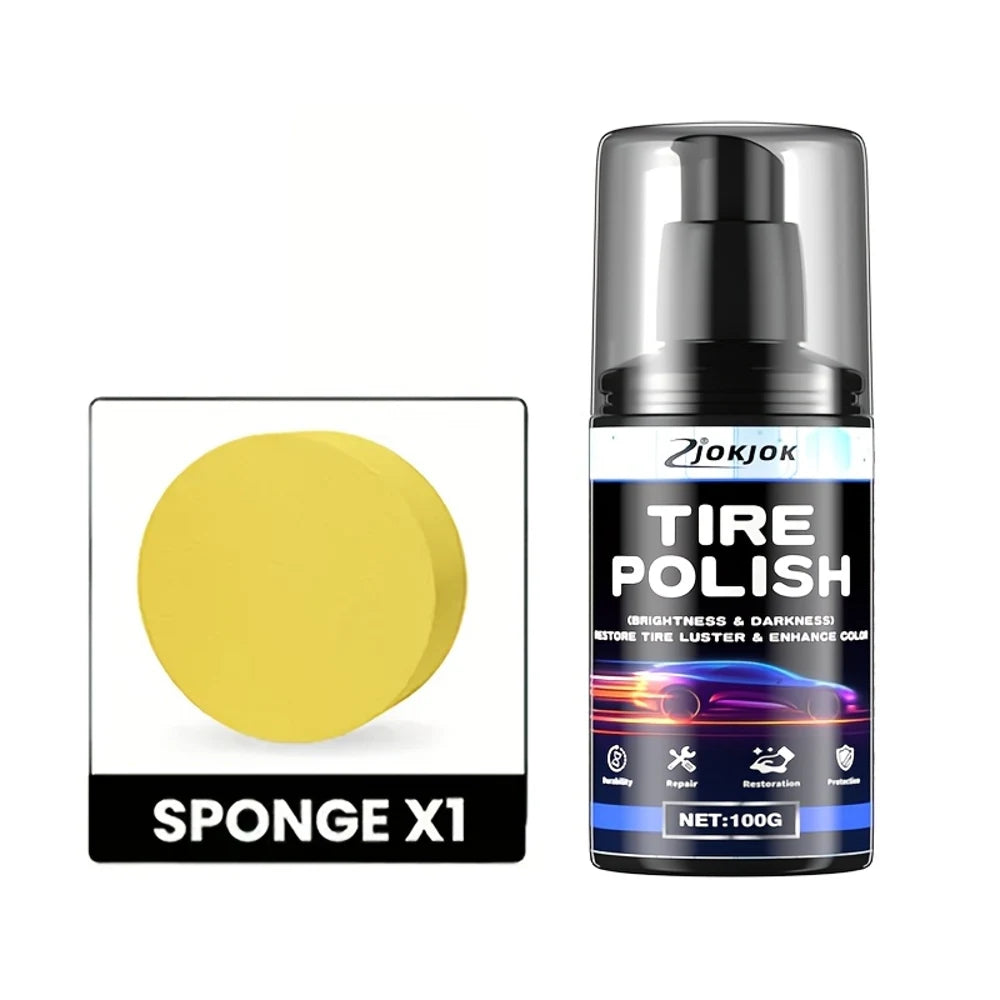 Car Plastic Tire Polish, Refurbishing Car Blackening Paste, Multi-purpose use for restoration and renewal. Maintains a lasting g