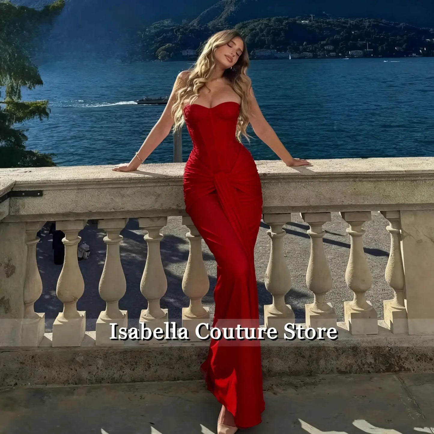 Attractive Evening Dresses for Women Strapless White Sequin Long Silk Scarves Prom Dresses Strapless Lacing upCustomized