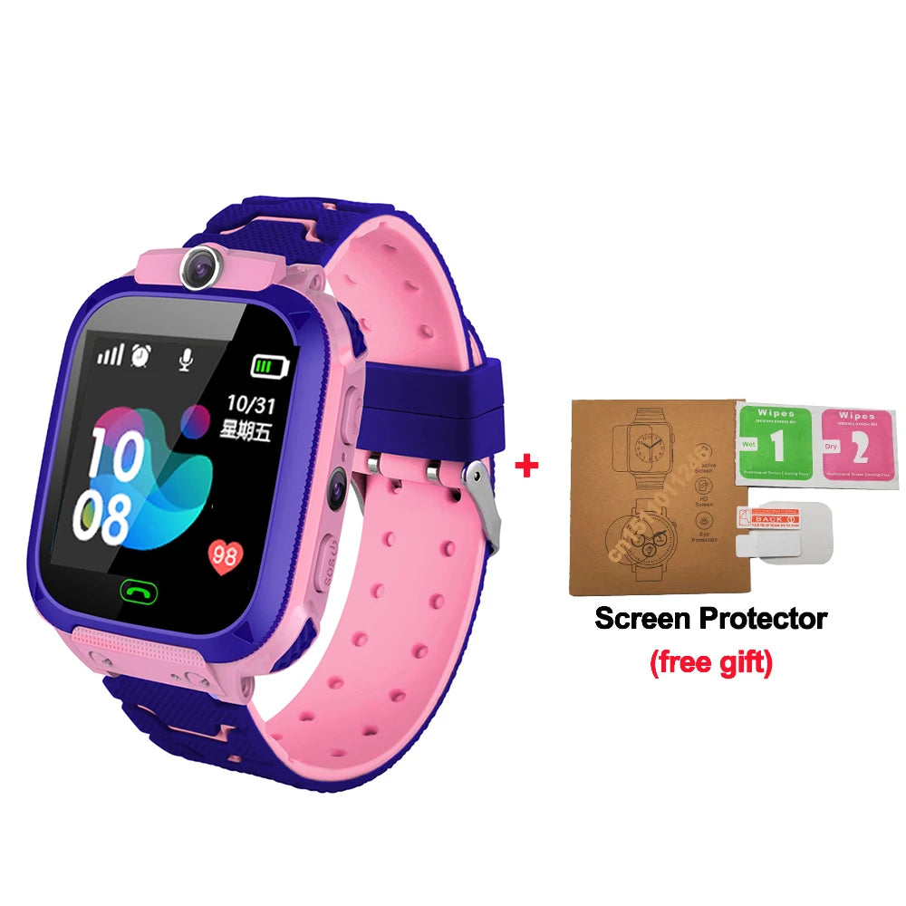Smart Watch Kids 4g Sim Card SOS Tracker Call Phone Camera Voice Chat Photo Children Smartwatch Camera Boys Girls Birthday Gifts