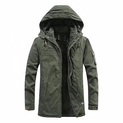 2025 Winter Men Jackets Fleece Warm Winbreaker Cotton padded Jackets Male Thicken Military Thermal Hooded jackets Clothing