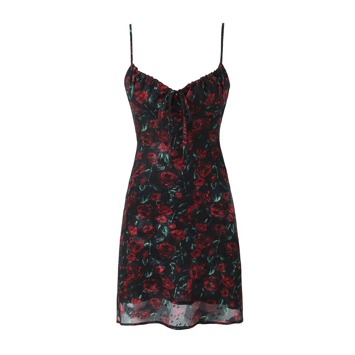 Midi dresses for women 2025 Summer bodycon dresses sexy vintage clothes dress elegant black dress front tie vintage floral dress