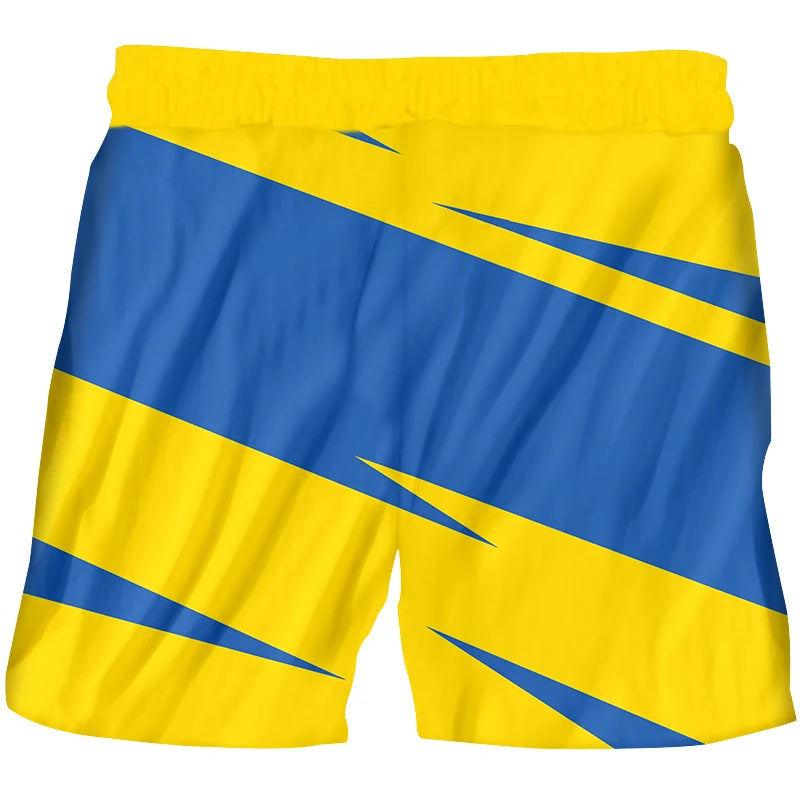 3D Ukraine Men Shorts Sublimation Print Women's Ukraine Clothing Knee Casual Love Ukraine Flag Short Pants