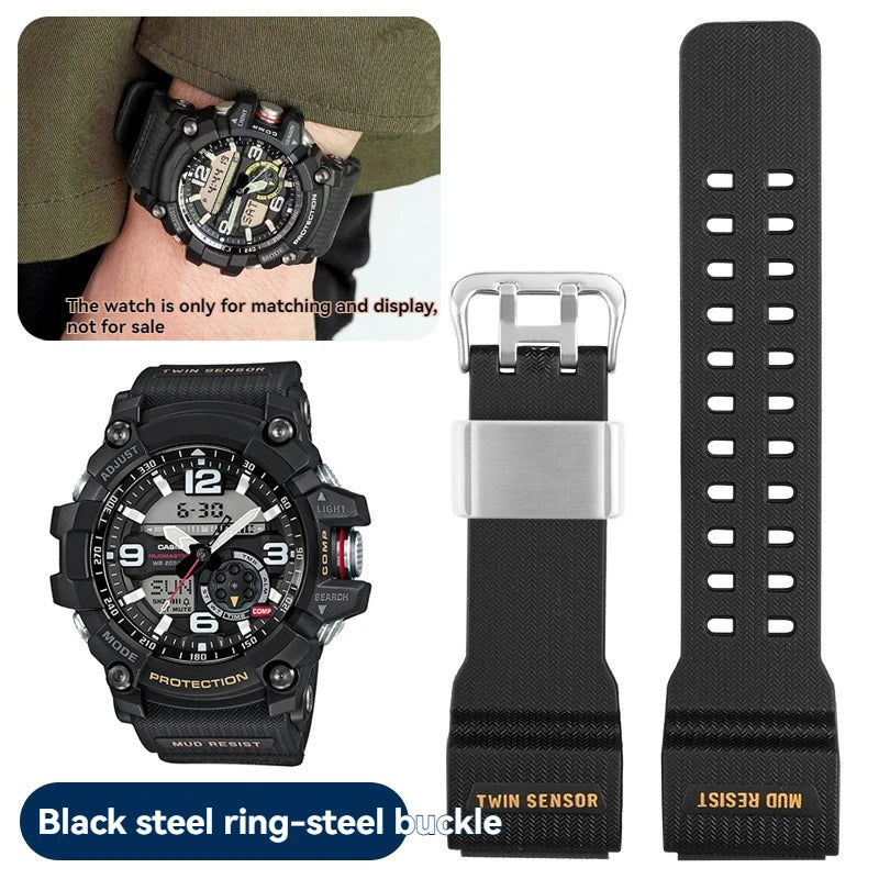 Resin Band for Casio G-SHOCK GG-1000/GWG-100/GSG-100 Mudmaster, Shockproof Watch Strap Replacement Outdoor Sports Accessories