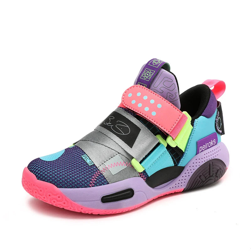 2024 New Children's Basketball Shoes For Boys Girls Non-slip Kids Sport Shoes Lightweight Outdoor Sneakers Trainers Footwear