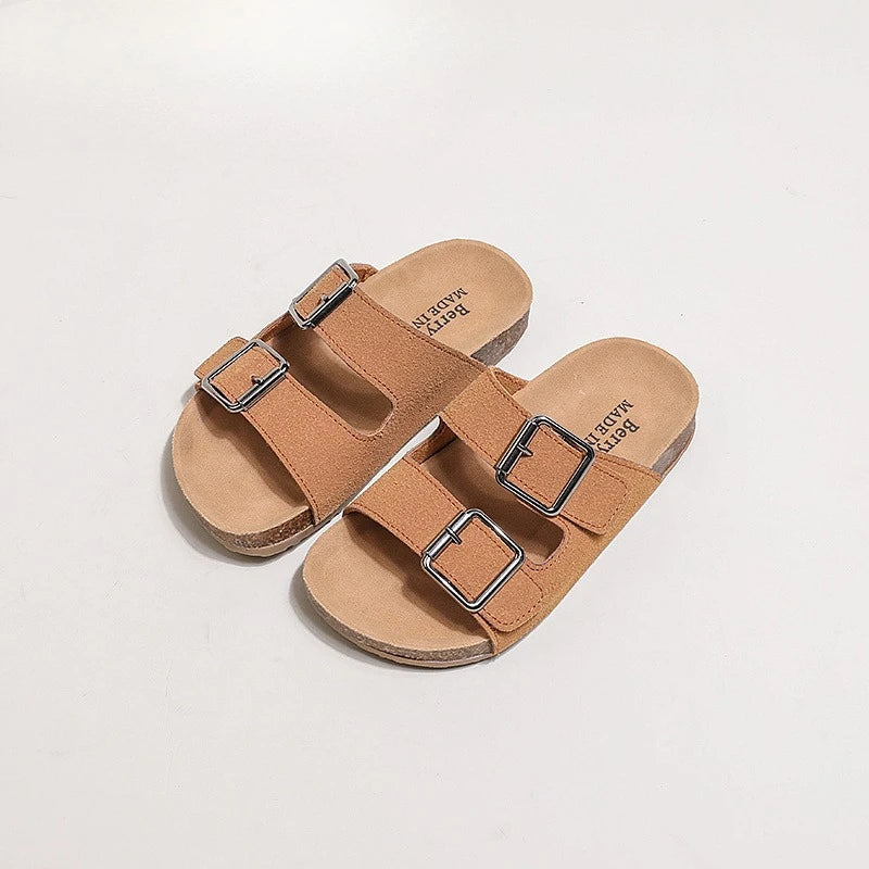 Children Sandals 2025 Girls Boys Summer New Fashion Korean Soft Sole Anti-slippery Versatile Kids Slippers Open-toe Beach Shoes