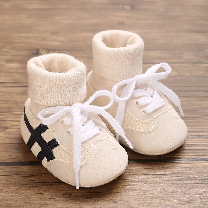 Spring and Autumn Baby Shoes for Boys and Girls 0-1 Years Old Shoes and Socks Do Not Drop Soft Bottom Anti Slip Sneakers 6-12M