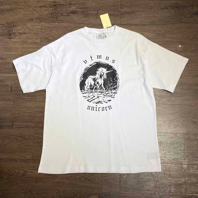 Summer Style Luxury VT Colorful Logo Printed Women Men T shirts tees Oversized Men Casual Cotton T shirt