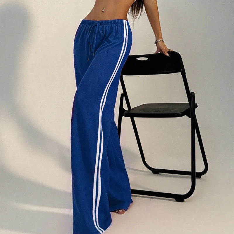 Women's Pants Autumn New Fashion Streetwear Basic Straight Casual Slim Striped Trousers Female Sexy Solid Simple Versatile Pants