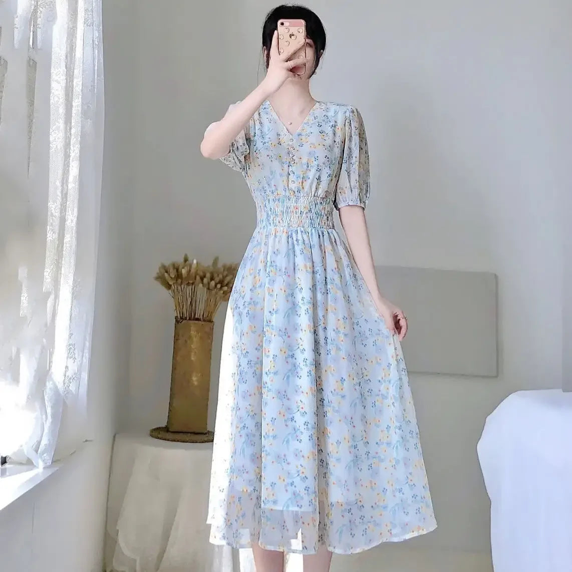 Evening Dresses for Women 2025 Silk Prom Flower Clothes Midi Woman Dress Party Chiffon Floral White Satin Aesthetic Outfits X G