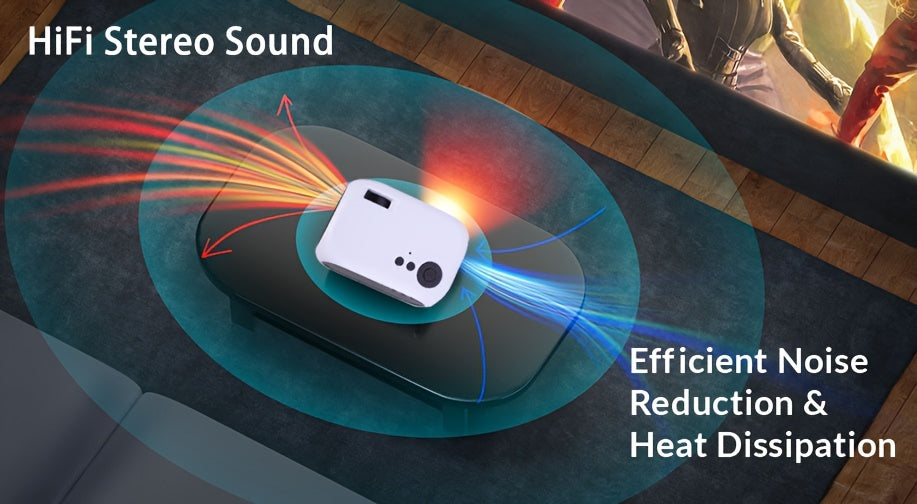 1pc Portable HD 720P Projector, G300P Mini Projector For Phone, Video Movie Projector, Home Theater Projector Compatible With IOS/Android/USB/ Laptop/PC/TV Stick/DVD/Game