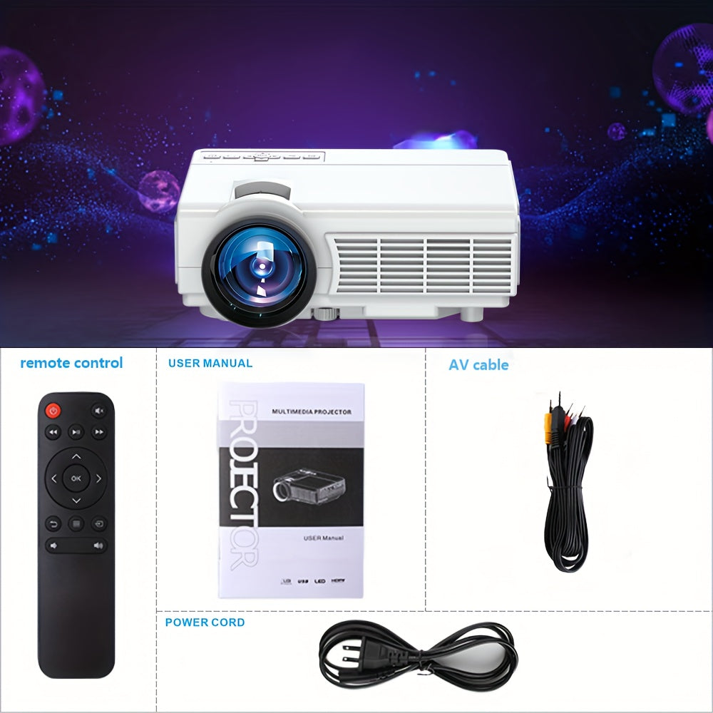 [2025 WiFi Projector] 2025 Upgrade Full HD 1080P Portable Video Projector With WiFi And Wireless | Home Theater, Wireless Screen Casting, Compatible With AV, TV Stick, Laptop, Smartphone | Suitable For Family Dinner, Birthday