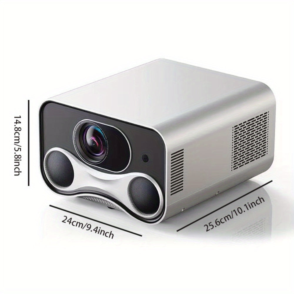 Projector And For Android TV, 4K Support For Projector And Wifi Native 1080P 400ANSI 2.4G/5G Intelligent Autofocus And Entry Remote Contro, Portable Home Projector With Dual 10W Stereo Speakers Compatible With Laptops/Phones/
