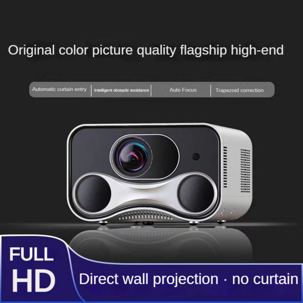Projector And For Android TV, 4K Support For Projector And Wifi Native 1080P 400ANSI 2.4G/5G Intelligent Autofocus And Entry Remote Contro, Portable Home Projector With Dual 10W Stereo Speakers Compatible With Laptops/Phones/