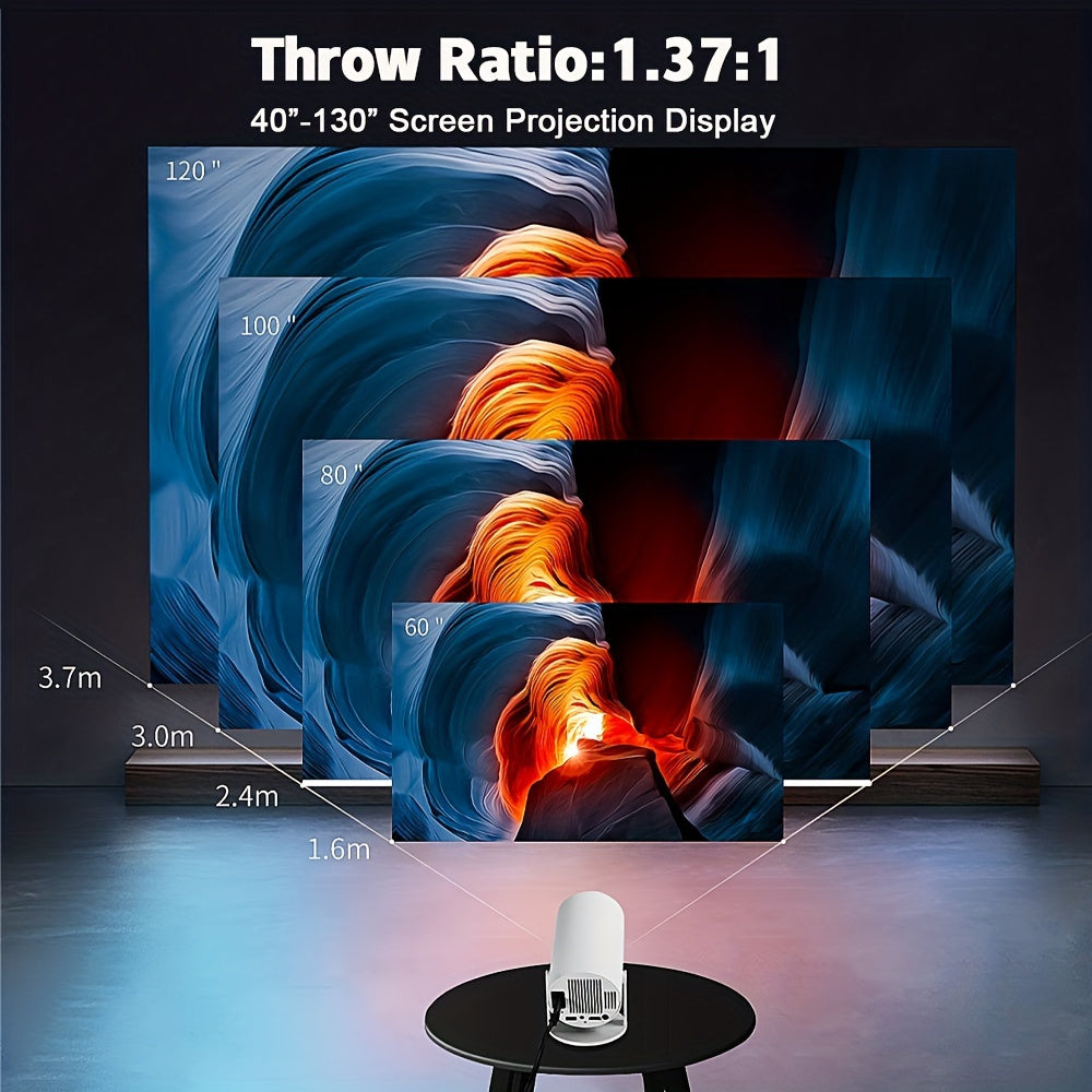 HY300 Mini Projector Smart Android 11.0 Dual WIFI Full Hd 720P 4k Portable Home Cinema Outdoor Theater