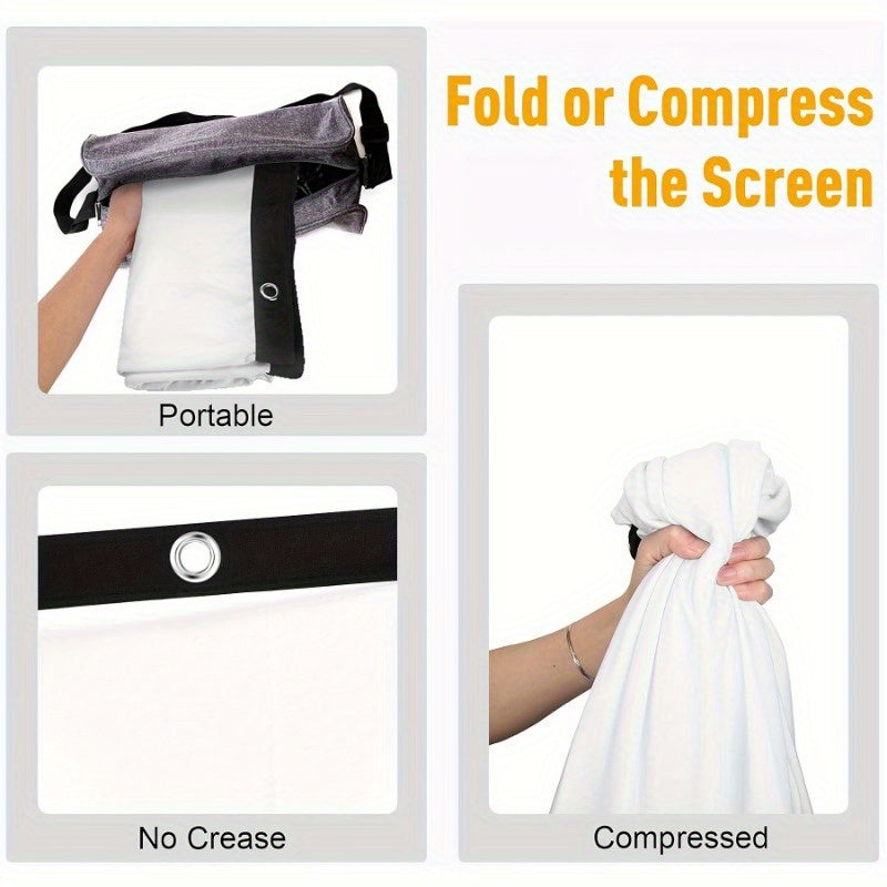 120-inch projection screen 4K HD 16:9 foldable portable wrinkle-proof projector screen for outdoor and indoor home theaters