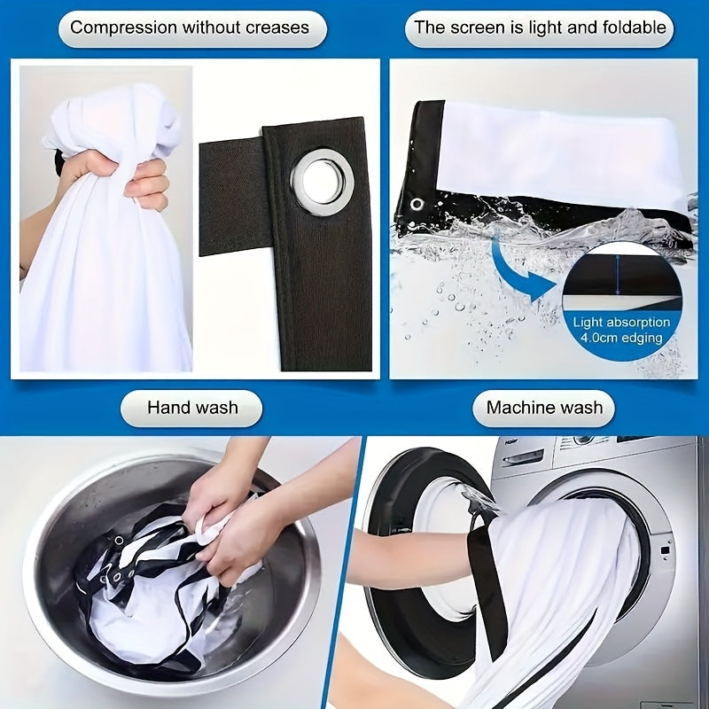 4K 100-inch 3D Projector Screen Suitable For Home Theater Outdoor Indoor Projector Screen, Portable Foldable Projection 4K Screen