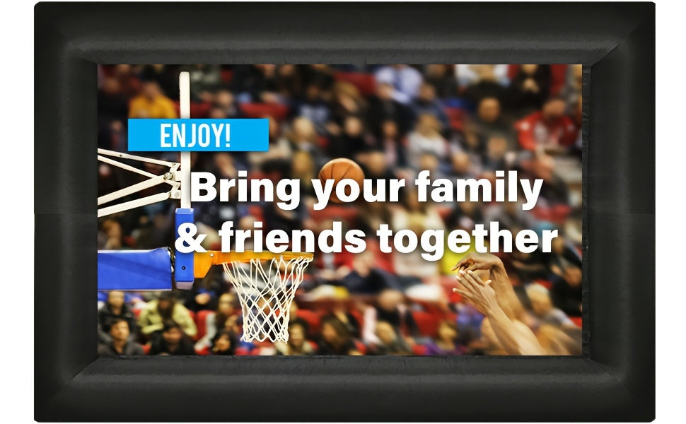 20 ft Outdoor Inflatable Projector Screen - Supports Front and Rear Projection - Includes Inflation Air Blower Storage Bag, Easy Set Up Blow Up Screen for Backyard Movie Night, Theme Parties, Celebrations