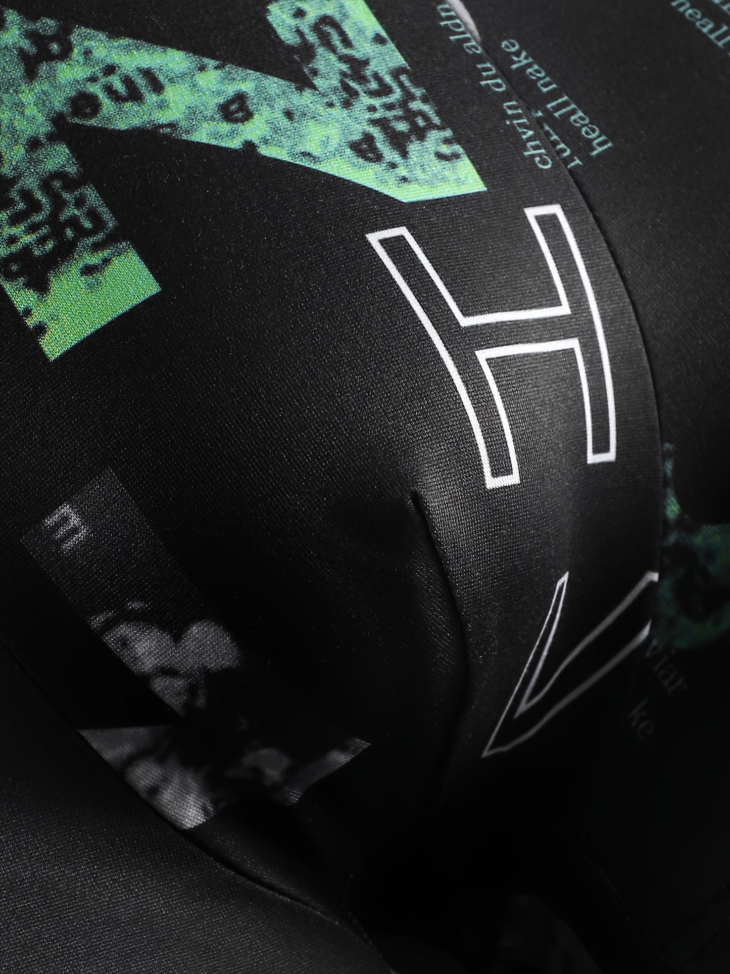 [10pcs Boxer Briefs] 10pcs Men's Boxer Briefs - Geometric Letter Print, 95% Polyester 5% Elastane, Medium Stretch Knit Fabric, Comfortable Underwear Set for Daily Life, Black with White & Orange Accents, Comfortable Underwear