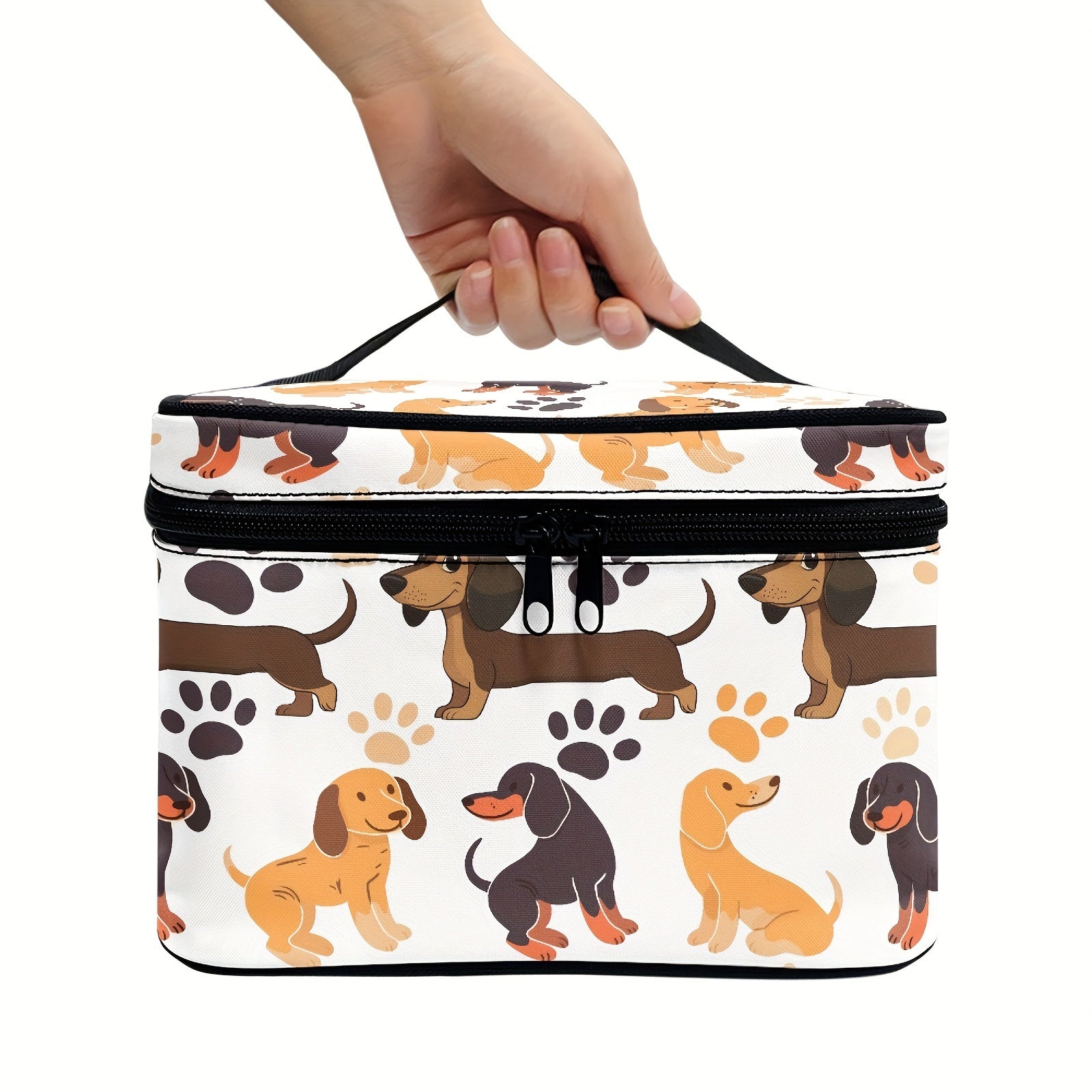 Dachshund Cartoon Cosmetic Bag