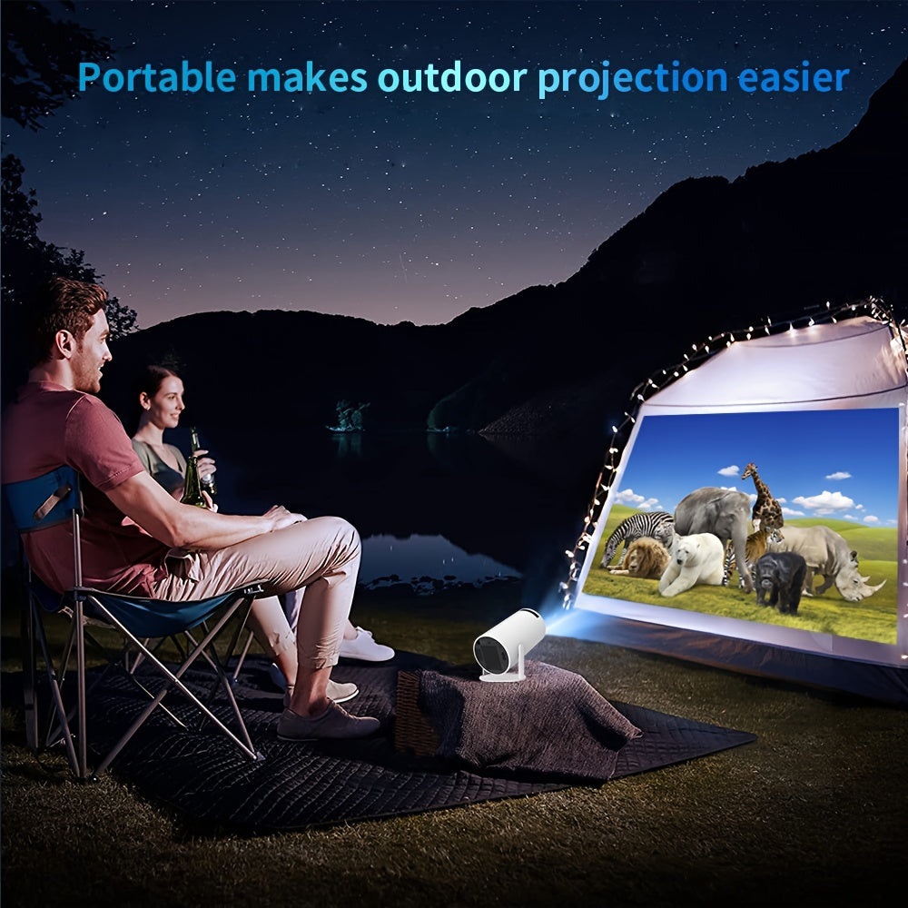 HY300 Mini Projector 4K Android 11.01080P 720 P 200ANSI Portable Wireless Home Outdoor Cinema 180° Projection Angle Adjustable