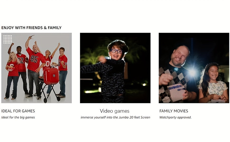 20 ft Outdoor Inflatable Projector Screen - Supports Front and Rear Projection - Includes Inflation Air Blower Storage Bag, Easy Set Up Blow Up Screen for Backyard Movie Night, Theme Parties, Celebrations