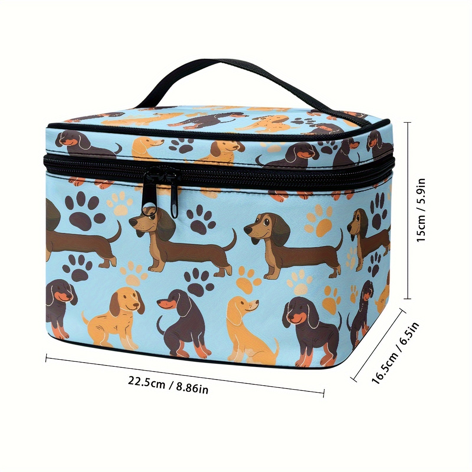 Dachshund Cartoon Cosmetic Bag
