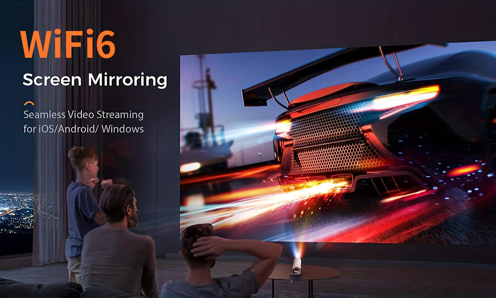 HY300 Mini Projector 4K Android 11.01080P 720 P 200ANSI Portable Wireless Home Outdoor Cinema 180° Projection Angle Adjustable