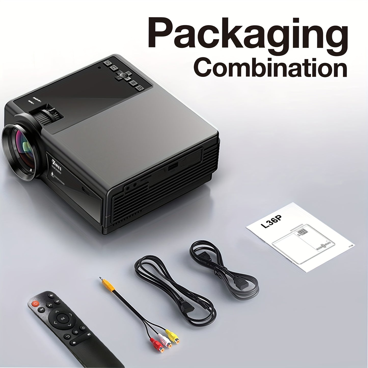 Staratlas 1080P HD Projector with WiFi, USB & AV In/Out, 4K/1080P Native Resolution, 4K/1080P Brightness