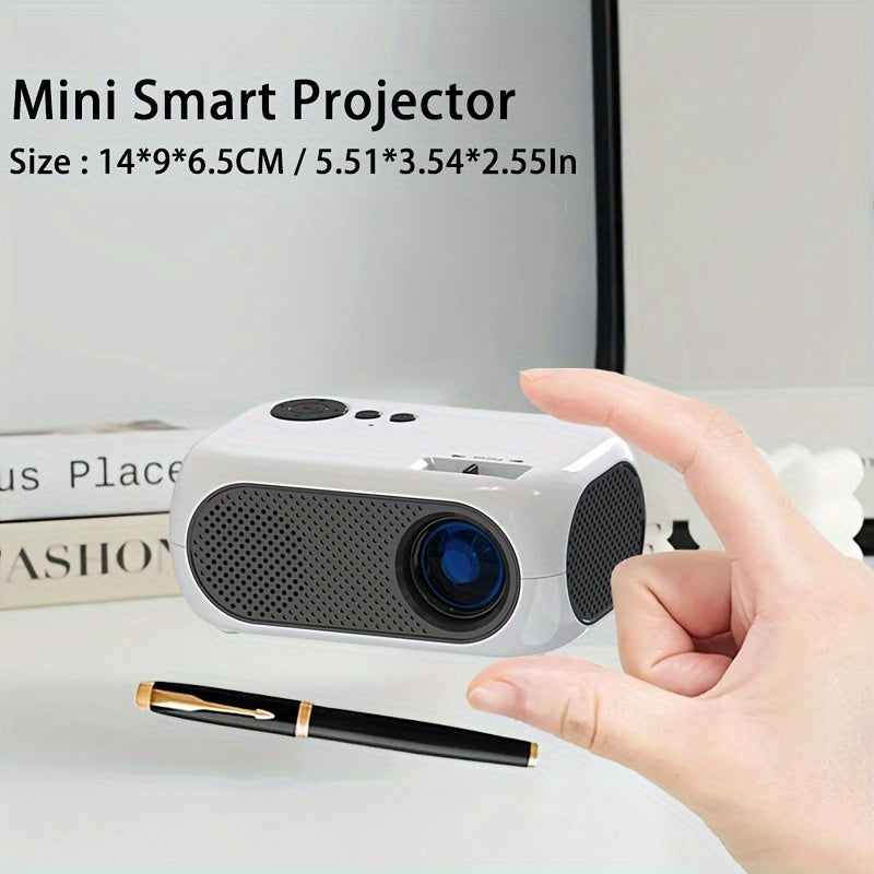 1pc Portable HD 720P Projector, G300P Mini Projector For Phone, Video Movie Projector, Home Theater Projector Compatible With IOS/Android/USB/ Laptop/PC/TV Stick/DVD/Game