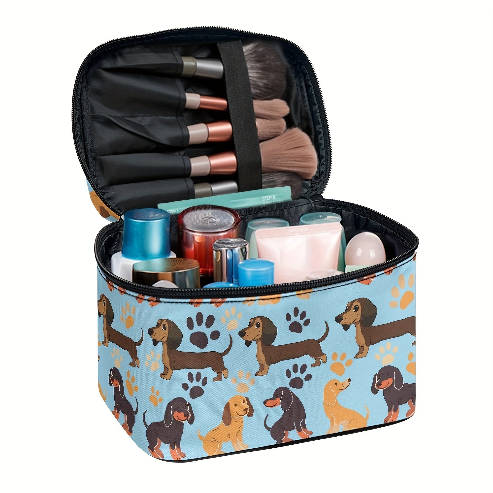 Dachshund Cartoon Cosmetic Bag