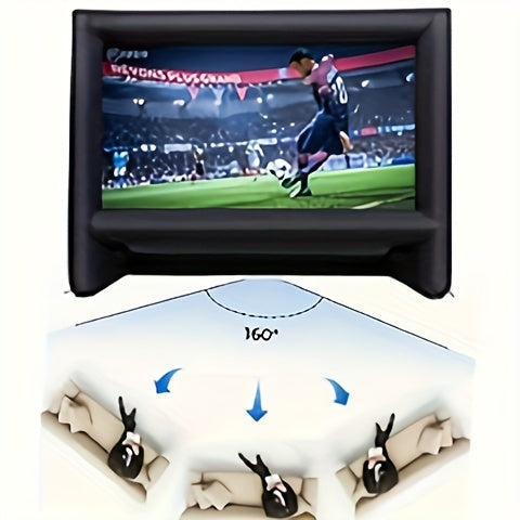 20 ft Outdoor Inflatable Projector Screen - Supports Front and Rear Projection - Includes Inflation Air Blower Storage Bag, Easy Set Up Blow Up Screen for Backyard Movie Night, Theme Parties, Celebrations