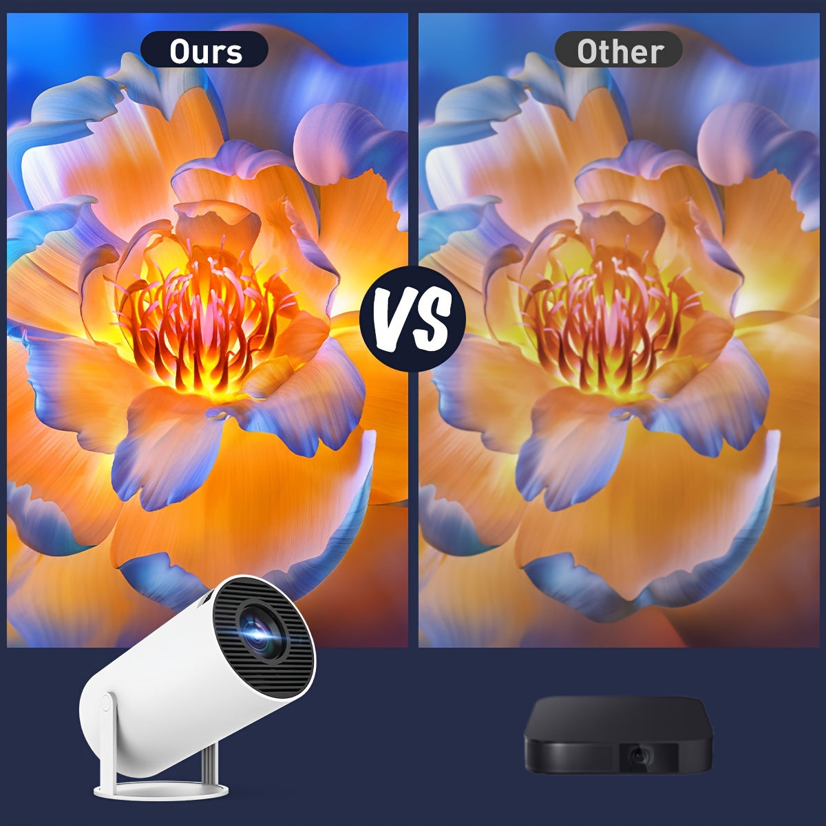 HY300 Mini Projector Smart Android 11.0 Dual WIFI Full Hd 720P 4k Portable Home Cinema Outdoor Theater