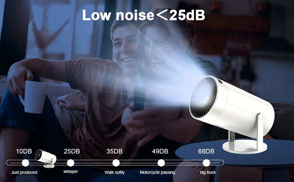 HY300 Mini Projector 4K Android 11.01080P 720 P 200ANSI Portable Wireless Home Outdoor Cinema 180° Projection Angle Adjustable