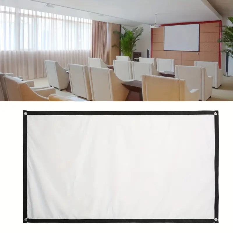 150 Inch Projector Screen, Movie Projector Screen 16:9 Folding Portable Anti-wrinkle Indoor And Outdoor Projection Double-sided Video Projector Screen, Suitable For Home, Party, Office