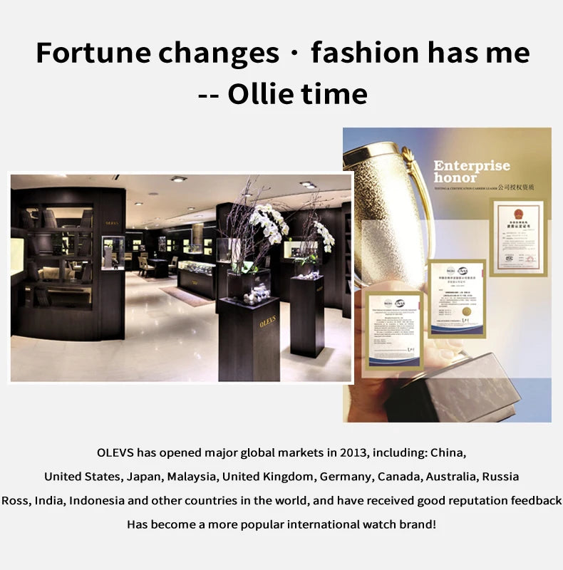 OLEVS 2936 Men's Luxury Watch Auto Date Chronograph Moon Phase Waterproof Stainless Steel  Strap Christmas Gift