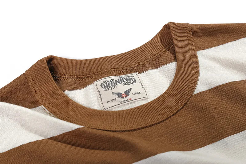 Summer Fashion Short Sleeve T-shirts For Men Classical Zebra Striped Heavy Thick Tees Male Casual Large Size Loose Pullover Tops