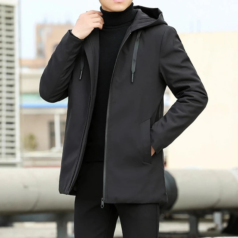 Men Jackets Autumn Winter Men's Trench Coat Men Casual Thicken Warm Hooded Jacket Male Windbreaker Outerwear Jaquet Man coat 6XL