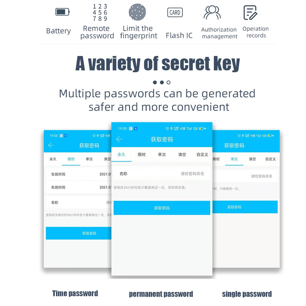 RFID Smart Door Lock Bluetooth/WiFi & Keypad, TTLock Smart Life Compatible Home/Hotel Security MIFARE Encrypted Multi-Point lock