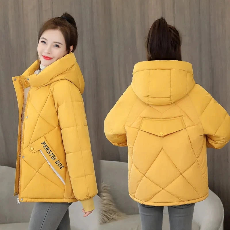 Women's Jackets 2022 New Women Parkas Winter Jacket Hooded Loose Cotton Padded Parka Female Casual Oversize Puffer Coat Outwear