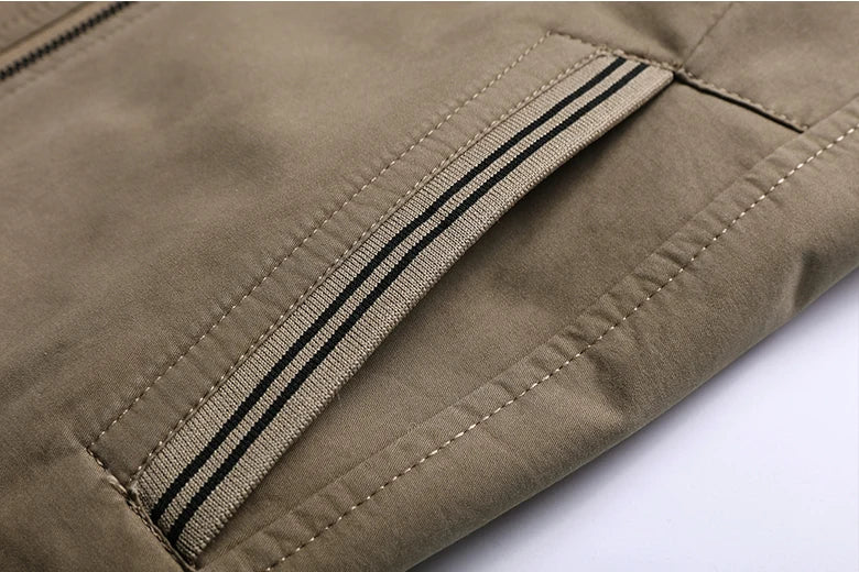 2024 Autumn Men Jackets 100% Cotton Chaqueta Casual Solid Fashion Vintage Warm Vestes Coats High Quality M-5XL Winter Jacket Men