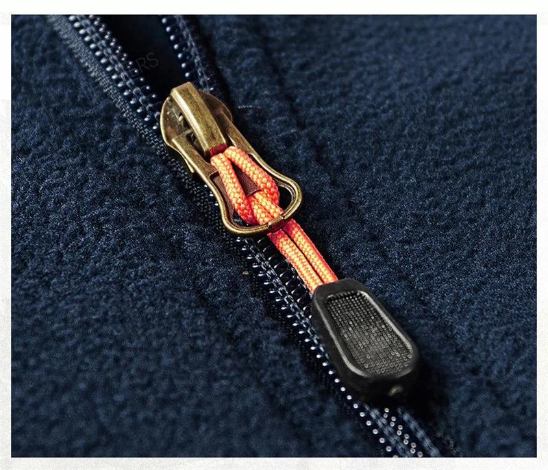 BROWON Brand Men Jackets 2025 Spring and Autumn New Men Fleece Jacket Solid Color Stand Collar Polar Fleece Jacket Men Clothing