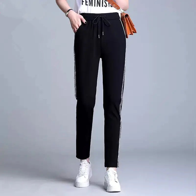 Women Pants 20-Foot Women's Fall Women's Clothing Casual Sports Pants Female Black Pants Loose Pantalones De Mujer