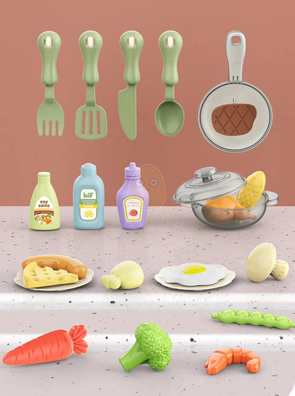 Kids Kitchen Toys Simulational Dinnerware Pretend Play Chef Game Role Play Cooking Food Table Educational Toy For Children Gift