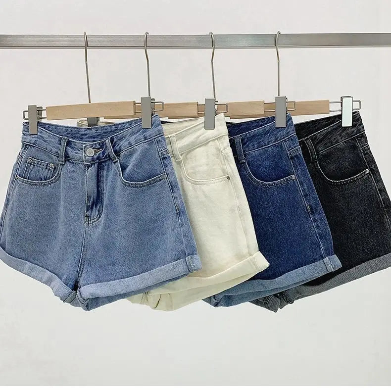 Shorts Women Denim Vintage Summer Basic Simple All-match Hot Sale High Waist Leisure Ulzzang Ladies Streetwear Chic Classic Ins