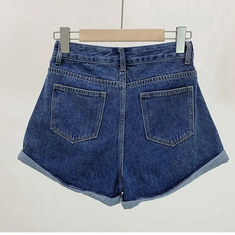 Shorts Women Denim Vintage Summer Basic Simple All-match Hot Sale High Waist Leisure Ulzzang Ladies Streetwear Chic Classic Ins