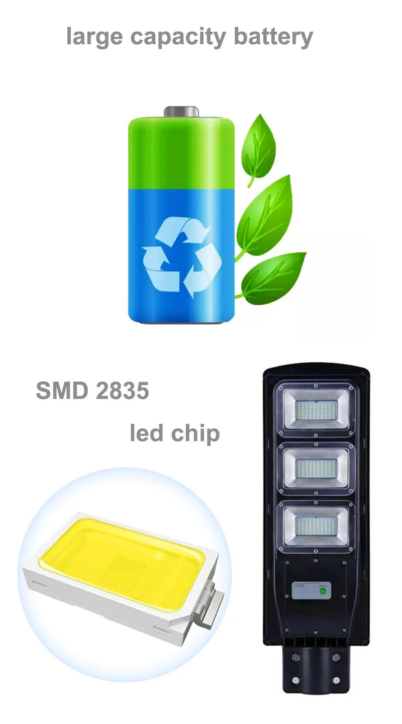 Solar Street Lights Outdoor Lights for Garden Waterproof IP65 Road Solar Powered Lantern Wall Lamp 20W 40W 60W High Brightness