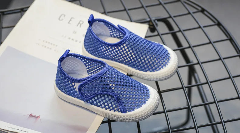 Kids Summer Shoes for Boys Girls Toddlers Children Casual Flats Air Mesh Net Breathable Hollow Cut-outs Sneakers Soft Fashion