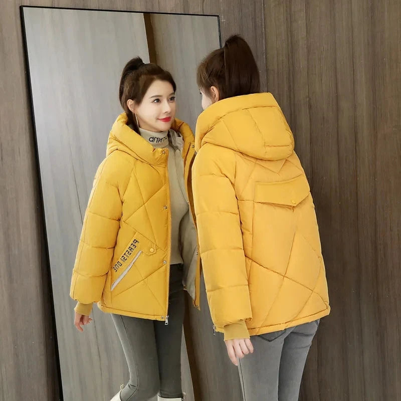 Women's Jackets 2022 New Women Parkas Winter Jacket Hooded Loose Cotton Padded Parka Female Casual Oversize Puffer Coat Outwear
