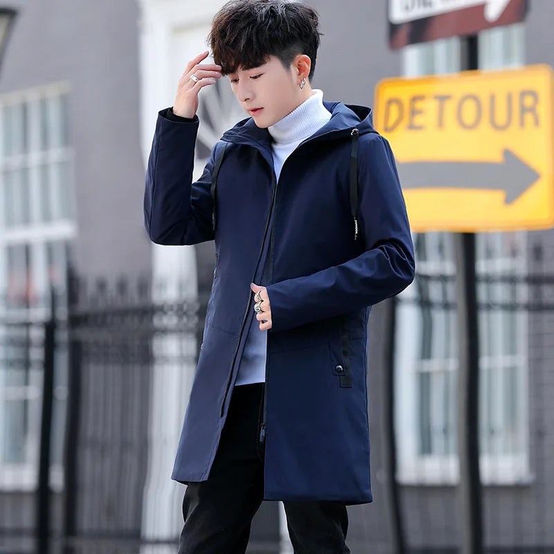 Men Jackets Autumn Winter Men's Trench Coat Men Casual Thicken Warm Hooded Jacket Male Windbreaker Outerwear Jaquet Man coat 6XL