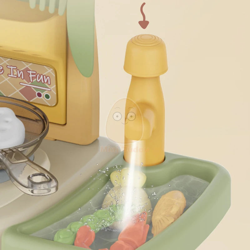 Kids Kitchen Toys Simulational Dinnerware Pretend Play Chef Game Role Play Cooking Food Table Educational Toy For Children Gift